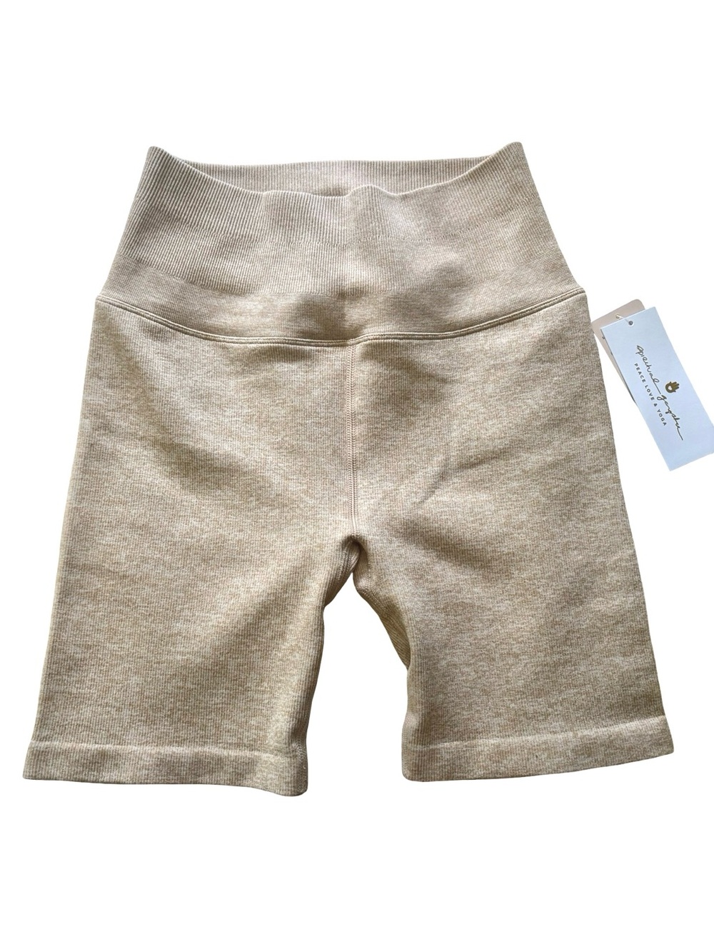 Spiritual Gangster High-Rise Bike Shorts in Taupe Beige